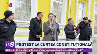 Protest la Curtea Constituțională Comuniștii și Blocul Victoria șiau adunat simpatizanții la CC [upl. by Edorej]