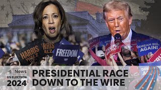 US election Trump and Harris make final pitches to voters [upl. by Novihc616]