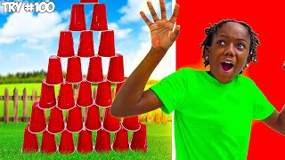 Siah Builds a MASSIVE Cup Tower It Did Not End As Expected 😱 [upl. by Adiana]