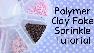 HOW TO Polymer Clay Sprinkles  Miniature Food EASY Tutorial [upl. by Shotton]