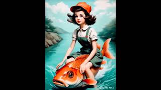 Riding the carp to the Heaven retro 3dvisuals 3dart 3d girl girls carp chinesenewyear [upl. by Ainat]