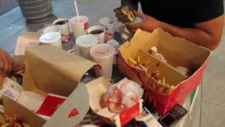 Man vs Food  2 asians 2 McDonalds Family Dinner Boxes  Part 13 [upl. by Eilak]