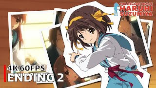 The Melancholy of Haruhi Suzumiya  Ending 2 【Tomare】 4K 60FPS Creditless  CC [upl. by Anahs]