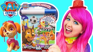 Coloring PAW Patrol Magic Invisible Ink Coloring Book  Imagine Ink Marker [upl. by Virge]