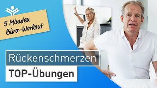 TOP Übungen bei Rückenschmerzen 5 Min Rückentraining für Zuhause und Büro [upl. by Boylan]