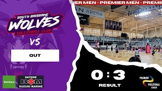 PVL 23 Rd 8  SOUTH BRISBANE WOLVES PREMIER MENS VOLLEYBALL vs QUT [upl. by Amekahs]