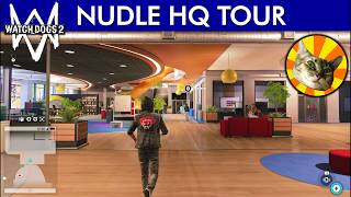 Nudle HQ interiors tour  Watch Dogs 2  The Game Tourist [upl. by Stig42]