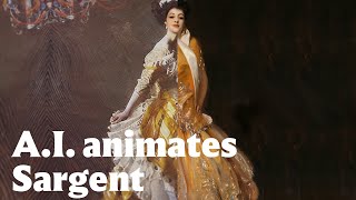 Watch what happens when AI brings John Singer Sargents painting quotLa Carmencitaquot to life shorts [upl. by Dlarej247]