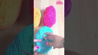 DIY Mini Pom Poms with Yarn and Fork Easy Fun Yarn Craft Idea Shorts [upl. by Meir]