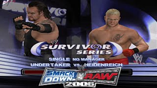 WWE Undertaker vs Heidenreich Survivor Series 2004  SmackDown vs Raw 2006 PCSX2 [upl. by Sedberry]