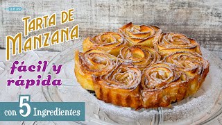 TARTA de MANZANA FÁCIL y RÁPIDA con sólo 5 Ingredientes 😋 🌹¡DELICIOSA [upl. by Einotna725]