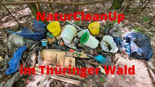 NaturCleanUp  Müllsammelaktion an einer Waldstraße in Südthüringen  viel Müll illegal entsorgt 😡 [upl. by Strawn102]