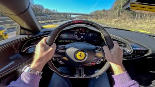 POV 1109hp Novitec Ferrari SF90 Spider on the Autobahn [upl. by Viglione306]