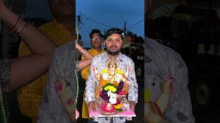 Bappa morya 🙏🙏 love ganpatibappamory ganeshbappa cute song trending beach ganpatiji [upl. by Guillema]