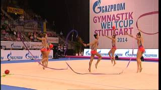 Deutschland Gruppe BälleBänder  GAZPROM GymnastikWeltcup 2014 [upl. by Trumaine]