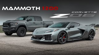 MAMMOTH 1200 vs Carbon Z06  Truck vs Supercar  Worlds QUICKEST RAM TRX [upl. by Anselmi714]