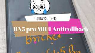 Redmi Note 5 Pro MIUI 9519 AntiRollback Hard bricked Solution [upl. by Vaas]