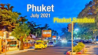 PATONG BEACH Phuket July 2021 at NIGHT  Bangla Road  Beach Road  Second Road  Soi Sansabai [upl. by Nwahsed]