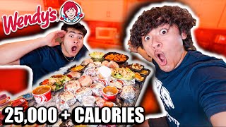 Ordering The ENTIRE WENDYS MENU 25000 Calories [upl. by Yknarf]