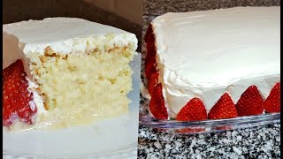 EASY TRES LECHES CAKE  How To Make Tres Leches Cake  Three Milks Cake Recipe [upl. by Pinkham]