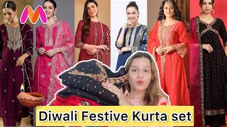 Myntra Kurta Set HaulMyntra Festive Sale HaulFestive Kurta Set HaulMyntra Diwali Sale Haul [upl. by Alleirbag]