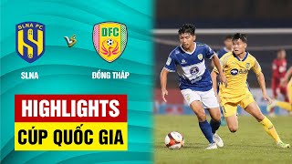 Highlights SLNA  Đồng Tháp  Thế trận cởi mở đội chủ nhà quotđánh tennisquot tưng bừng [upl. by Oakleil]