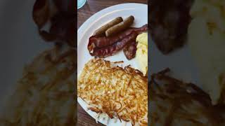 fyp food dennys foodie subscribe 🔔👍🏾🥞🥓 [upl. by Lrub]