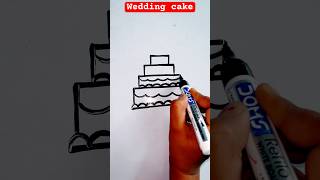 Wedding Cake Drawing kidsdrawing shorts PalakEducationArts [upl. by Nywra886]