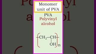 Monomer unit of polyvinyl alcohol PVA chemistry [upl. by Gelasias]