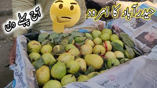 Hyderabad ki amrud Aaj pahla Din Amrud 🤔 Amrud Chart Karachi Hyderabad Punjab vlog ganwanjutt [upl. by Annej]