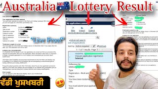 Australia🇦🇺lottery Visa Today Result😍 14 Nov 2024  work and holiday visa results  C4U [upl. by Nonie]