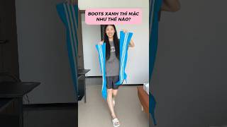 ĐÔI BOOTS MÀU XANH 🤔 makeup beauty fashion stylish [upl. by Ashelman793]