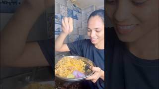 Biriyani chesanu taste aete 👌👌trending food biryani [upl. by Hendry277]