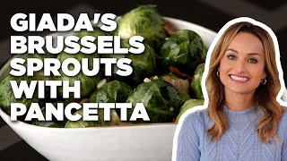 How to Make Giadas Brussels Sprouts with Pancetta  Everyday Italian  Food Network [upl. by Troyes]