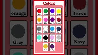 Colors Name Chart  Learn Colors Name in English [upl. by Madigan]