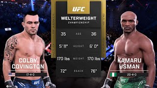 Colby Covington vs Kamaru Usman Full Fight  UFC 5 Fight Night [upl. by Berghoff]