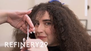 Trying Bangs on My Curly 3B Hair For the First Time  Hair Me Out  Refinery29 [upl. by Hailahk908]