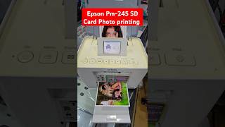 Epson Pm245 SD Card Photo printing best printer Epson printersupport [upl. by Joannes]