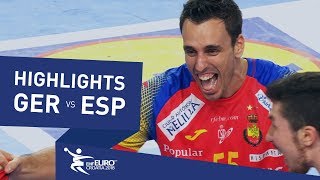 Highlights  Germany vs Spain  Mens EHF EURO 2018 [upl. by Chard]