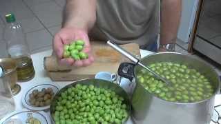 Preserve green olives  Ελιές τσακιστές by Chef Andros [upl. by Ispep]