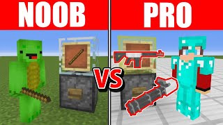 Minecraft NOOB vs PRO The Roulette of OP Weapons [upl. by Phonsa]