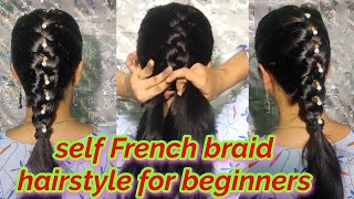 French braid hairstyle  French braid hairstyle in tamil  simple hairstyle  easy hairstyle [upl. by Naam]