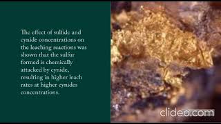 CYANIDE SULPHIDE GOLD LEACHING PROCESS GROUP F [upl. by Gannon]