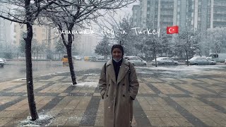 Jummuah vibes in Turkey 🇹🇷 │ Jummuah prayer and Snow ❄️ [upl. by Lachish]