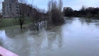 27 Dezember 2023 Hochwasser Lippe Lünen Flussüberschwemmung [upl. by Tiffa417]