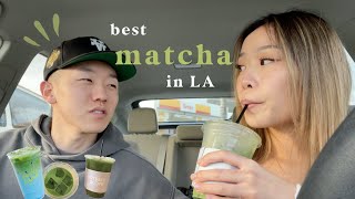 best Matcha in LA  🍵🪴 Part 1  trying Stereoscope Coffee Maru Coffee La La Land [upl. by Arianna185]