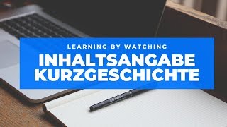 Inhaltsangabe zur Kurzgeschichte schreiben [upl. by Ardnuhs823]