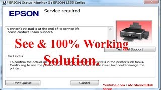 How to Reset Epson L130  Free Download Reseter  A printers ink pad is the end of its service life [upl. by Ferretti762]