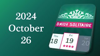 Daily Challenge Solitaire Solution 2024 October 26 [upl. by Arytahs185]