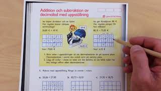 Addition och subtraktion av decimaltal med uppställning [upl. by Netsrak]